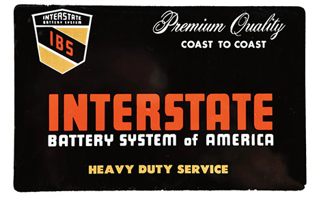 1963 Cartel de Interstate Battery System of America