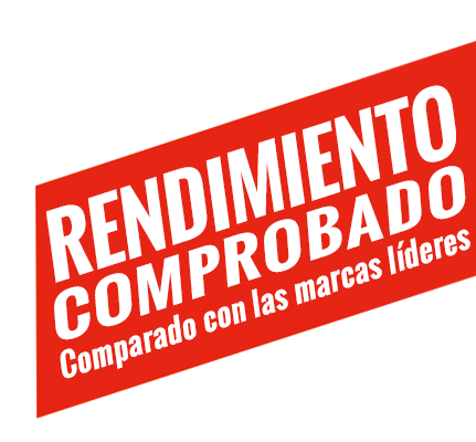 Rendimiento comprobado comparado con las marcas líderes